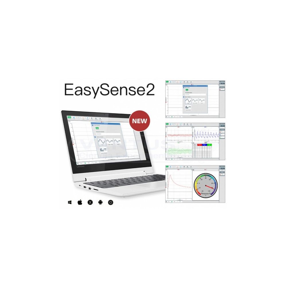 Consola adquisició dades Easysense V-Log-8. USB & Bluetooth 4+4 sensors