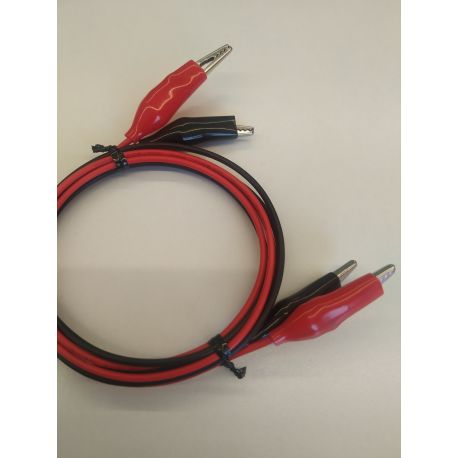 Electrical connection cables 1000 mm clamps-clamps. Red-black game