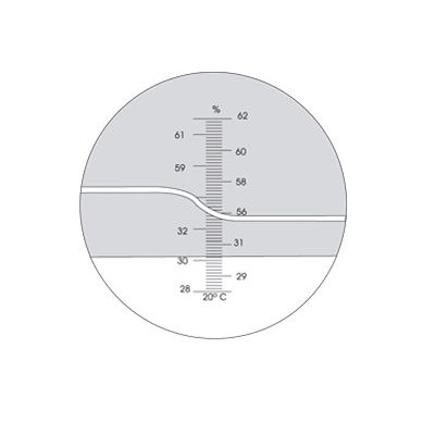 Refractómetro manual HPD-015. Brix 28-62% en 0'2% con CAT