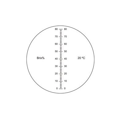 Refractòmetre manual HPD-020. Brix 0-80% en 0'5% amb CAT