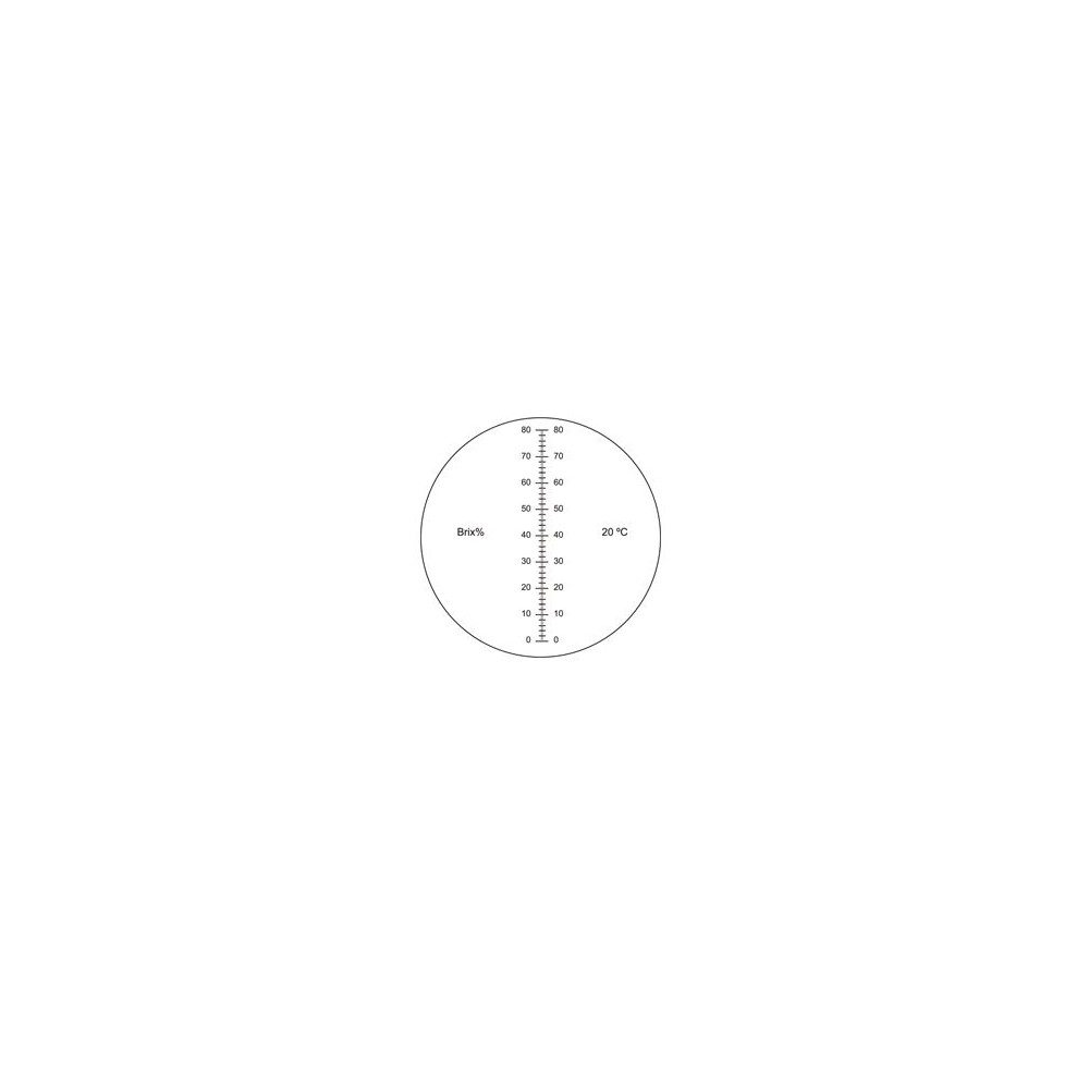 Refractòmetre manual HPD-020. Brix 0-80% en 0'5% amb CAT