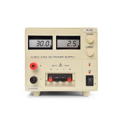 Fuente alimentación FA-325. Digital 0...30Vcc/0...2'5A
