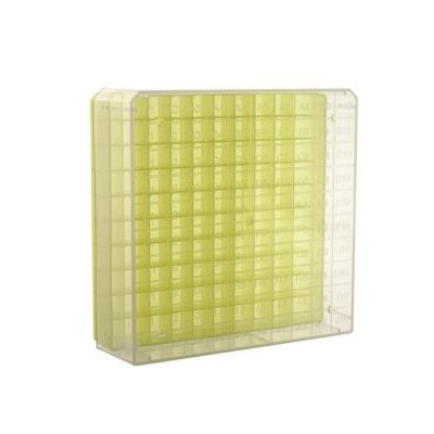Capsa plàstic PP congelar micortubs PCR. Capacitat 96x0'2 ml