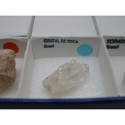 Escala duresa de Mohs 40X40 mm. Capsa 10 minerals