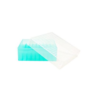 Capsa congelar criotubs plàstic groc FBXP-Y02. Capacitat 81x2 ml