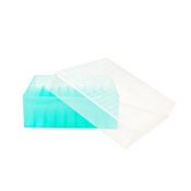 Caja congelar criotubos plástico amarillo FBXP-Y02. Capacidad 81x2 ml
