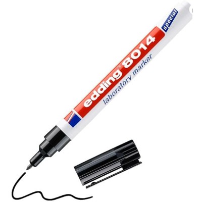 Marcador rotulador laboratorio Edding 8014. Punta cónica 1'00 mm