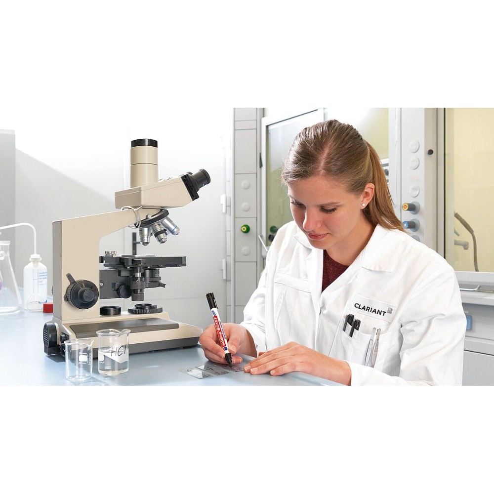 Marcadors retoladors laboratori Edding 8015F. Capsa 10 unitats