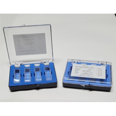 Cubetes espectrofotòmetre vidre òptic estàndard pas 10 mm. Capsa 2 unitats