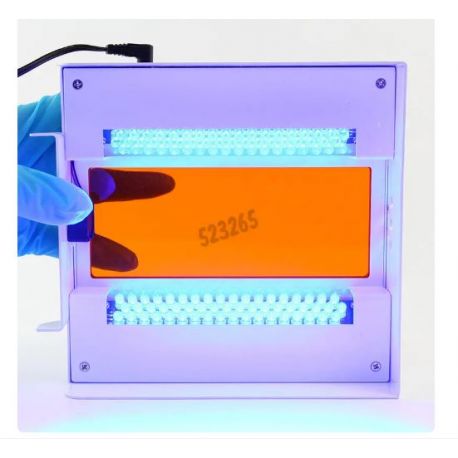 Iluminador electroforesis Mupid-One. Led 470 nm y campo 150x60 mm