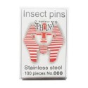 Agulles entomol&ograve;giques 0.35x38 mm (0). Bossa 100 peces