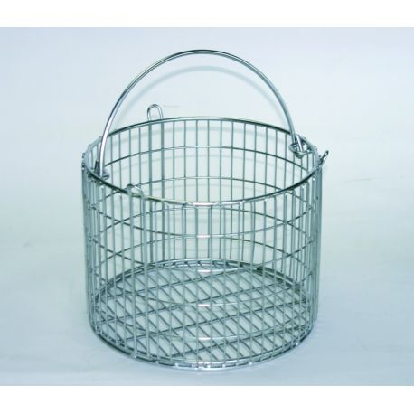 Vertical autoclave basket S-1000496. Stainless steel 280x360 mm