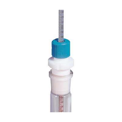 Adaptador termómetro PTFE TPHT-006. Macho E-14/23 con paso 6 mm