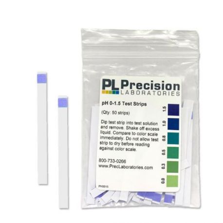 Plastic indicator strips pH 0-1.5 (5-CON) PH-0015-1. Bag 50 units
