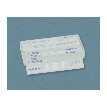 ZMB-050 enhanced Neubauer counting chamber. Clear lines with tweezers