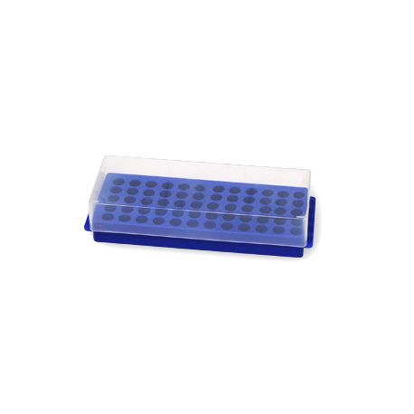 Reversible PP plastic microtube rack 0.5 / 1.5 ml. Capacity 60 units