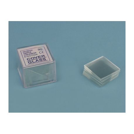 Square coverslips 24x24 mm. Caps 100 pieces