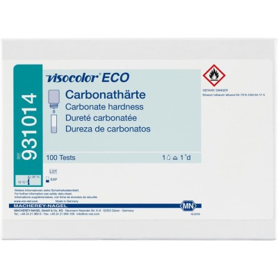 Prueba simple dureza carbonato 1-20 ºd Visocolor-931014. Caja 100  pruebas
