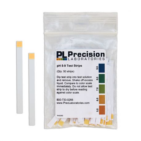 Plastic indicator strips pH 5-9 (1.0 pH) PH-5090-1. Bag 50 units