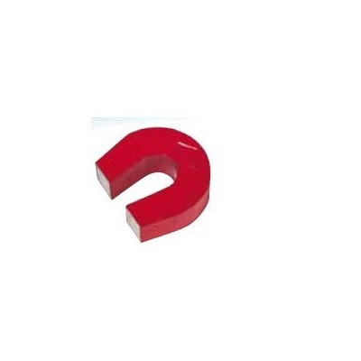 Imán alnico herradura rojo. Medidas 29x26x9 mm