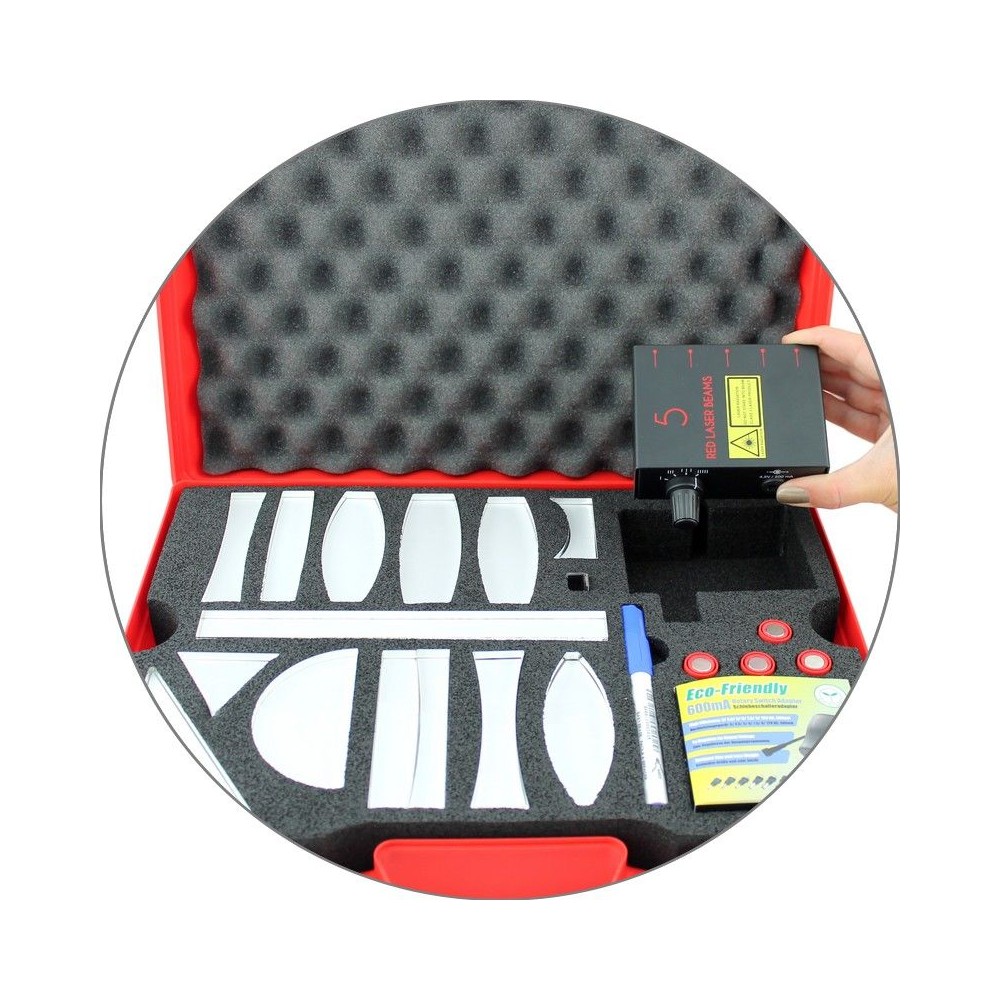 Kit òptica geomètrica DO-108020 amb làser vermell multifeix