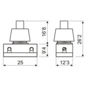 Interruptores unipolares 250V 2A DH-11-172. Caja 10 unidades