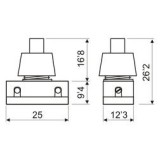 Interruptores unipolares 250V 2A DH-11-172. Caja 10 unidades