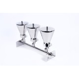 Rampa filtración acero inoxidable FR3X100MC. Capacidad 3x100 ml