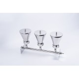 Rampa filtración acero inoxidable FR3X500MC. Capacidad 3x500 ml
