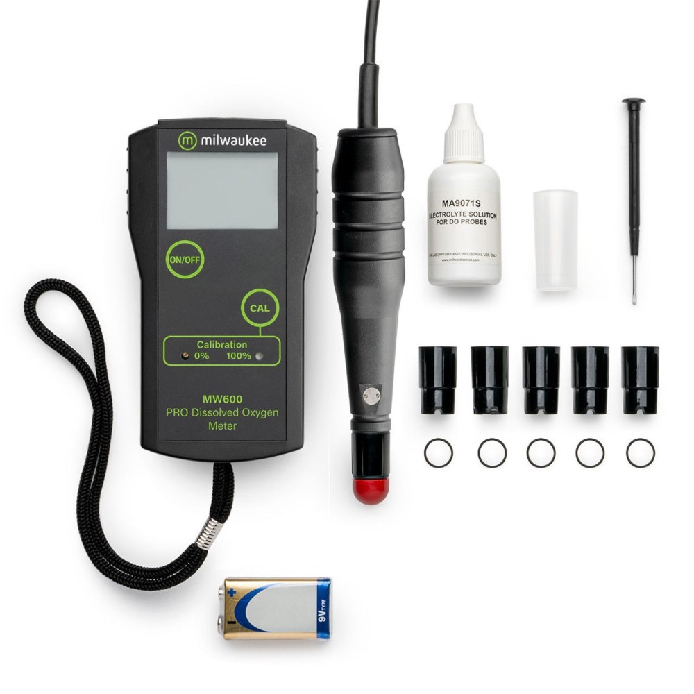 Oxímetre OD portàtil Milwaukee MW-600. Escala OD (mg/l)