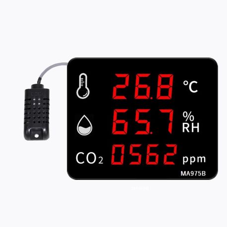 Environmental meter with FTK-MA975B probe. CO2-HR-Temp ranges