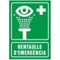 Señal salvamento RENTAÜLLS D'EMERGÈNCIA SYS-5041. Medidas 210x297 mm