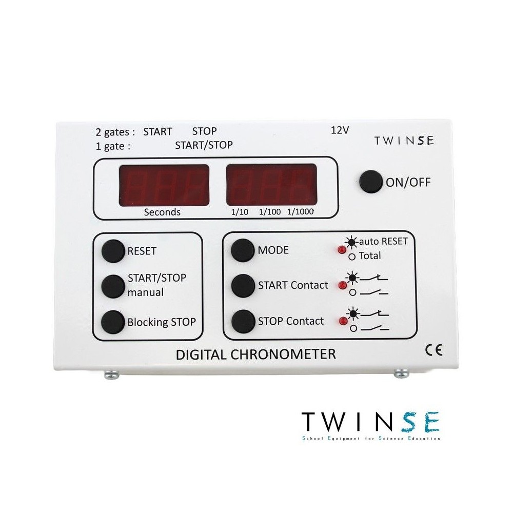 Cronòmetre sensors òptics DM-241019. Comptador 1/10-1/100-1/1000 segon