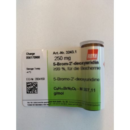 5-Bromo-2'-deoxyuridine (BrdU) CR-3243. 250 mg bottle