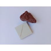 Placa porcellana porosa per a ratllar minerals. Mides 45x45 mm