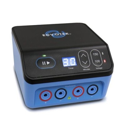 Equipo base prácticas electroforesi V-44521. Cubeta y fuente