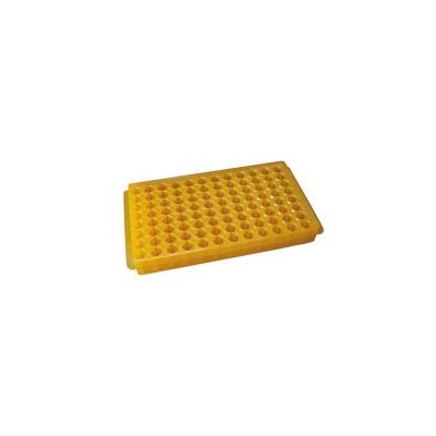 Gradilla microtubos plástico PP reversible 0'5 / 1'5 ml. Capacidad 96 unidades