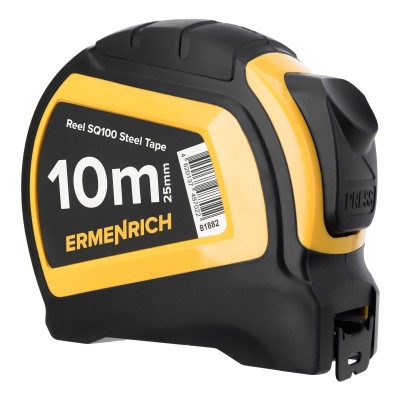 Flexòmetre cinta acer 25 mm amb fre SQ-100. Longitud 10 metres