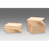 Bloque multibase madera centena. Medidas 100x100x10 mm