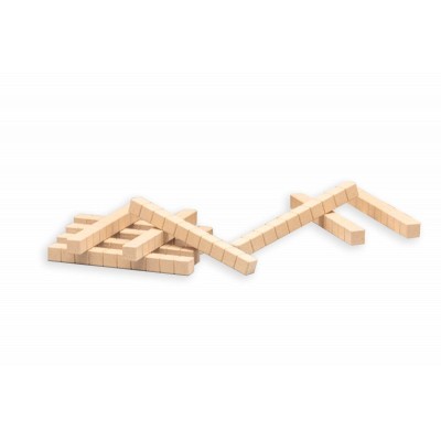 Bloque multibase madera décima. Medidas 100x10x10 mm