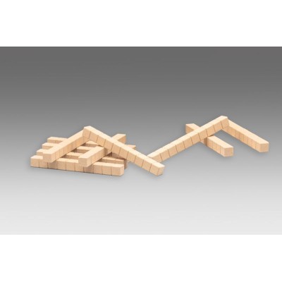 Bloque multibase madera décima. Medidas 100x10x10 mm