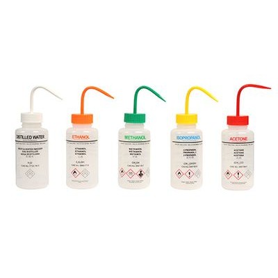 Flascó rentador plàstic PELD imprès CKB-014. Acetona 500 ml