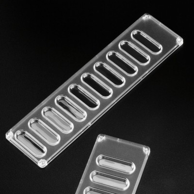 Placas grupos sanguíneos 10 cavidades D-P0100000. Caja 250 unidades