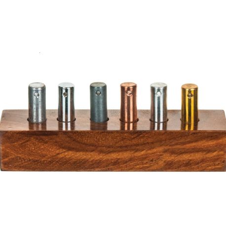 Equal volume cylinders with 10x38 mm hole PH-0434. Base 6 materials