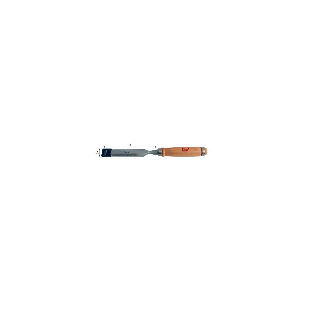Formón mango madera W-F12. Medidas 140x14 mm