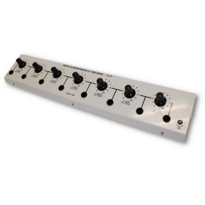 Dècada 7 resistències DE-102001. Caixa x1ohm...x1Mohm