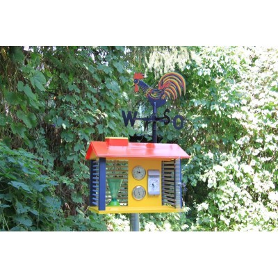 Meteorological cage with metal leg. Capacity 480x220x450 mm