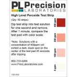 Tires reactives peròxid 0-100-200-400 ppm PER-400. Tub 100 unitats
