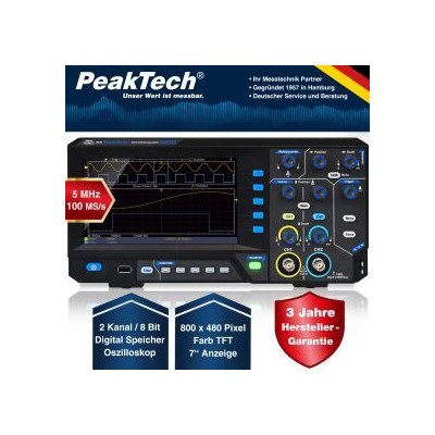 Osciloscopio mesa Peaktech P-1400. USB canales 2x5 MHz
