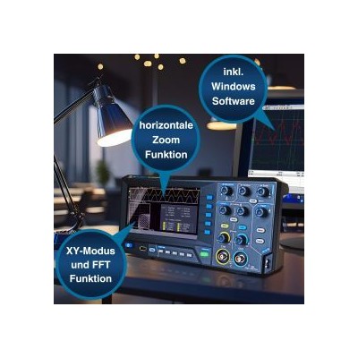Osciloscopio mesa Peaktech P-1400. USB canales 2x5 MHz